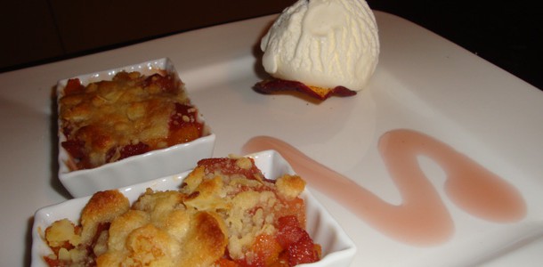 Stoofperen abrikozencrumble