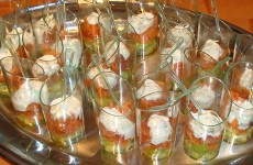 Zalm met komkomme en kwark