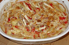 Kabeljauwschotel met camembert