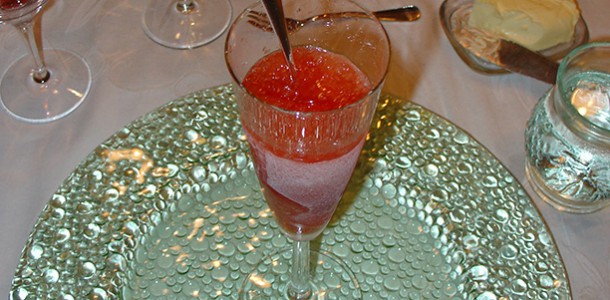 Spoom van campari en grapefruit