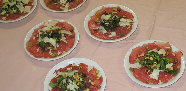 Carpaccio van runderhaas